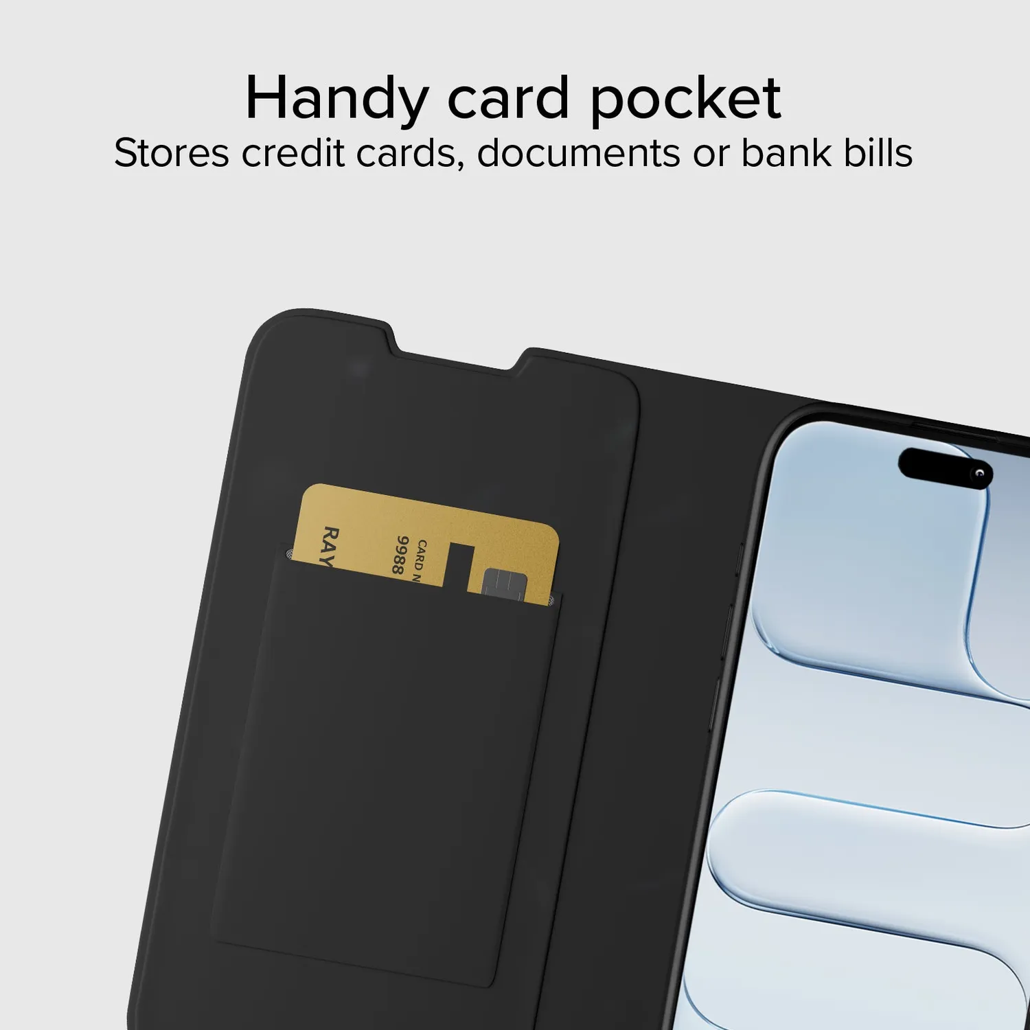 SBS Wallet Smooth Bookcover iPhone Air schwarz Stand