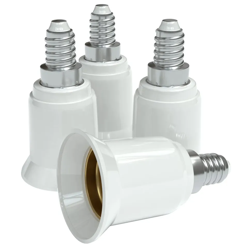 EAZY CASE E14 auf E27 Lampensockel Adapter Weiß 4er
