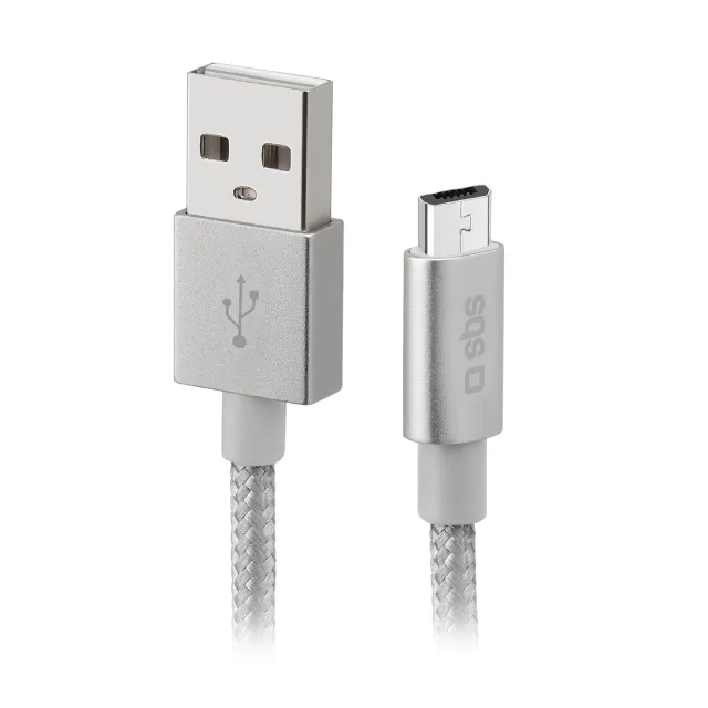 SBS Micro-USB Ladekabel Metall 1 m Daten