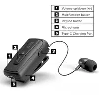 SBS Mono Bluetooth Headset mit Clip ausziehbar