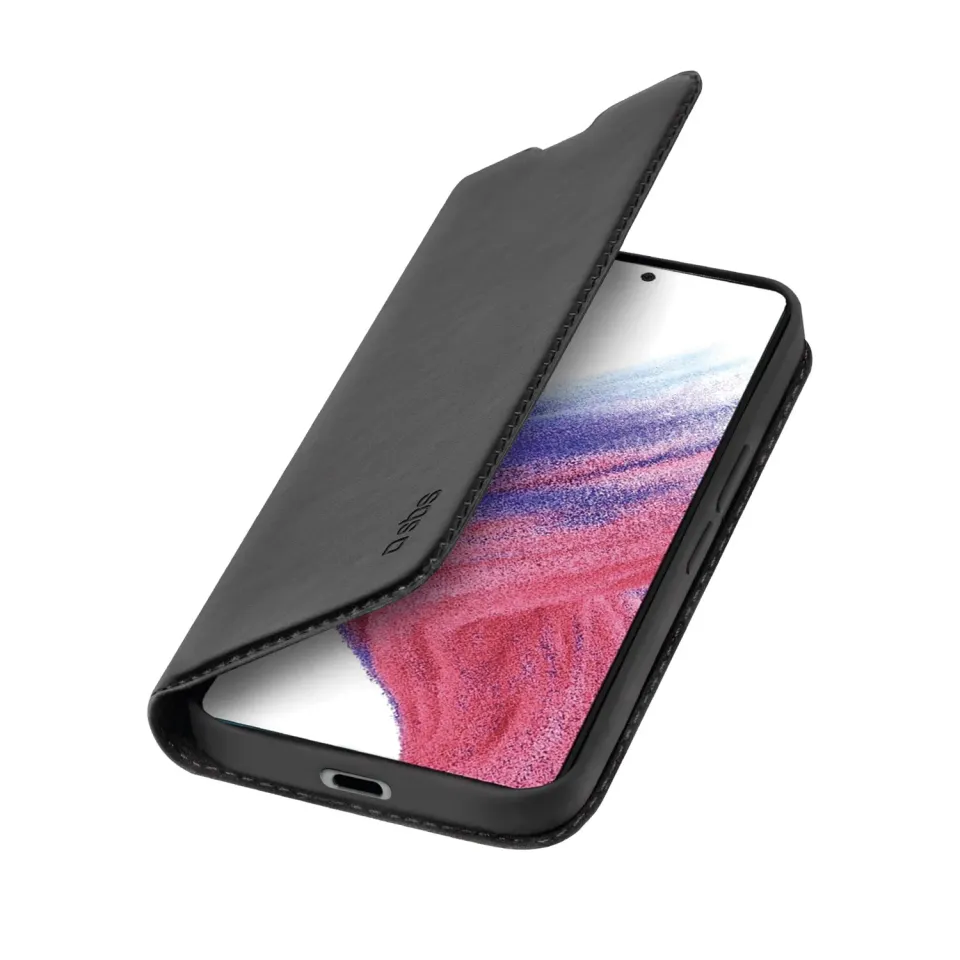 SBS Book Wallet Lite Galaxy A53 Handyhülle Schwarz mit Kartenfach