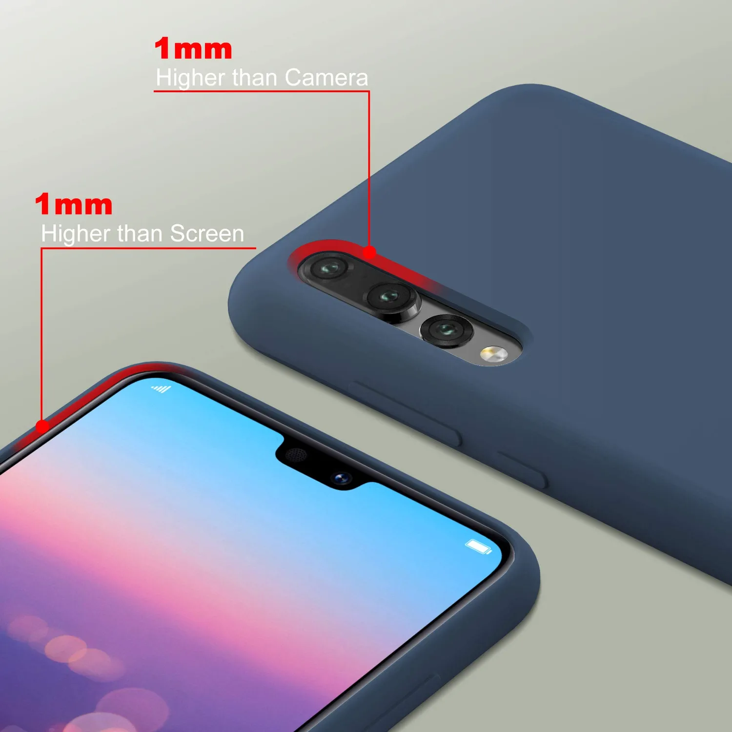 YATWIN Huawei P20 Pro Handyhülle Nachtblau Silikon