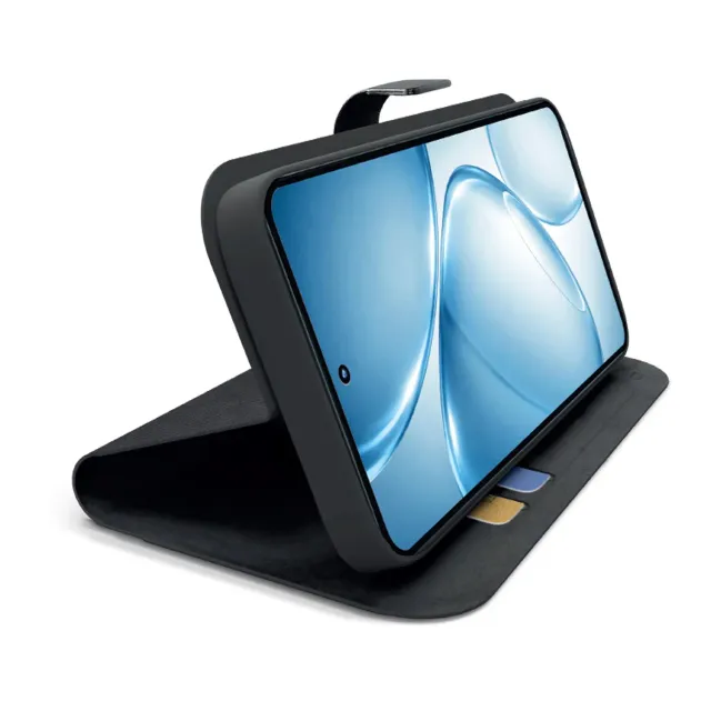 SBS Wallet Smooth Klapphülle Oppo A6X schwarz Kartenfach