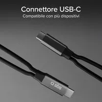 SBS USB-C Audio Lade Adapter 60W PD 13cm