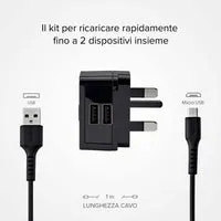 SBS Reise Lade-Set 10W mit Micro-USB Kabel 1m