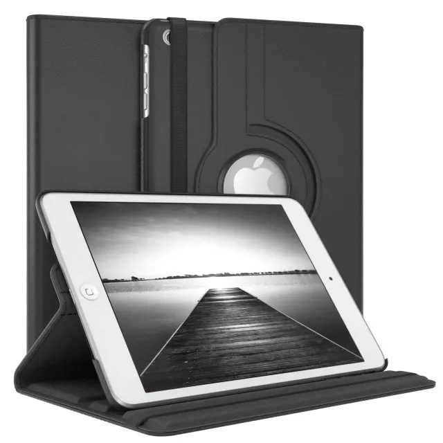 EAZY CASE iPad Mini 1/2/3 Tablethülle Schwarz 360° Kunstleder