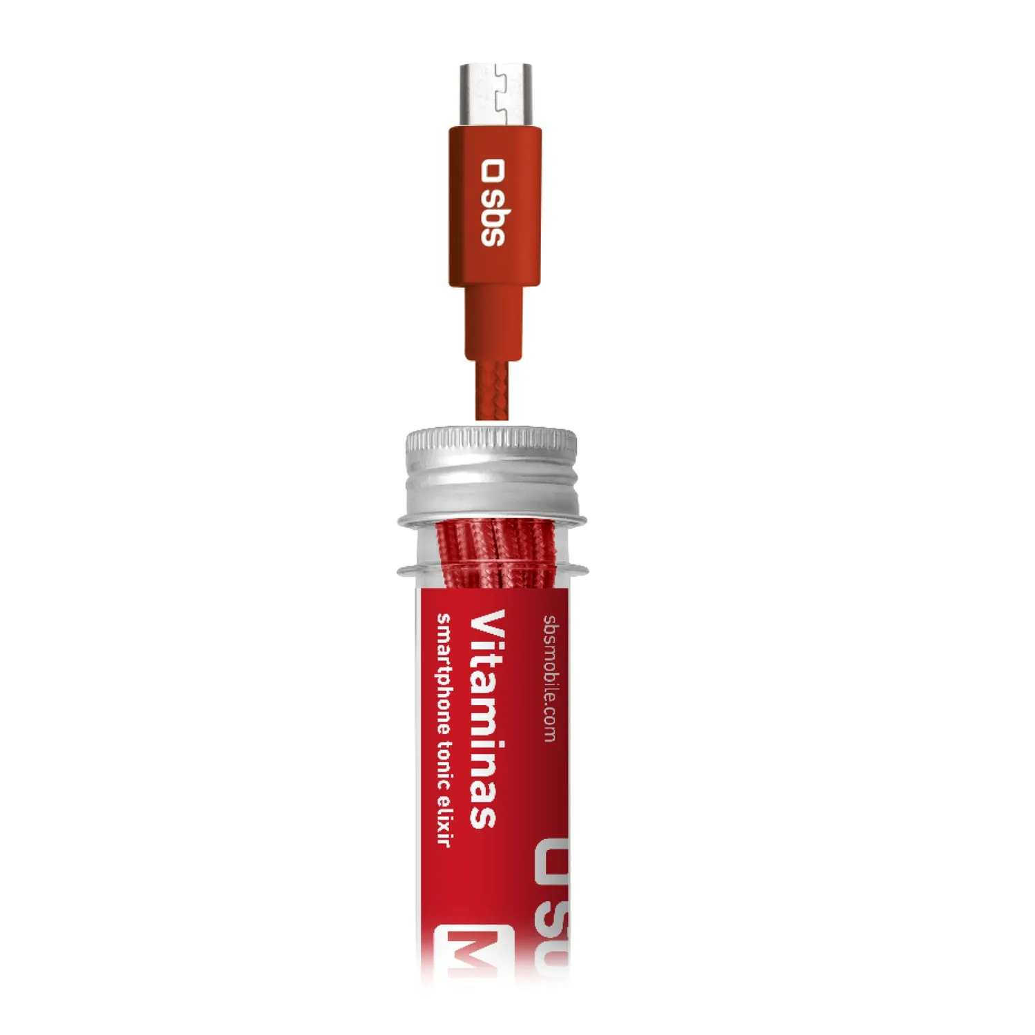 SBS Vitamin Micro-USB Ladekabel 1m Blau Anti-Knick