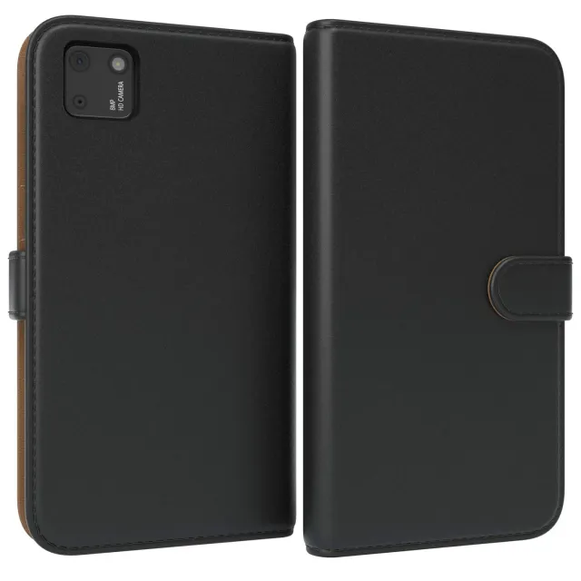 EAZY CASE Huawei Y5P Klapphülle Schwarz Book