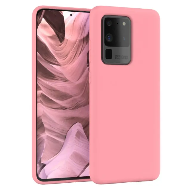 EAZY CASE Nano Silikonhülle Galaxy S20 Ultra Rosa Kameraschutz