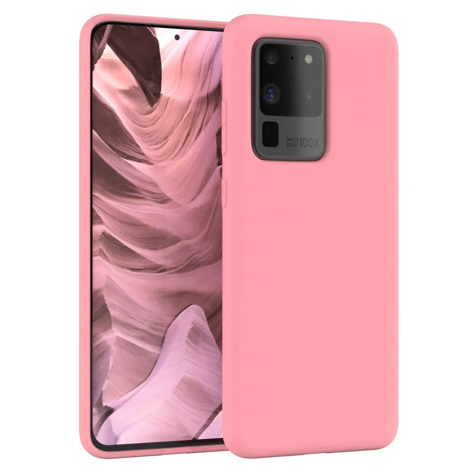 EAZY CASE Nano Silikonhülle Galaxy S20 Ultra Rosa Kameraschutz