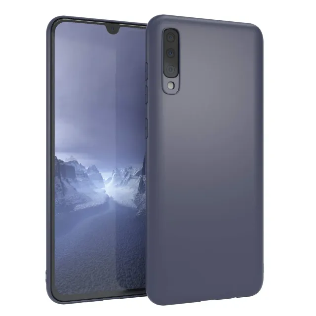 EAZY CASE Samsung Galaxy A70 Hülle Navy Blau 0,8mm