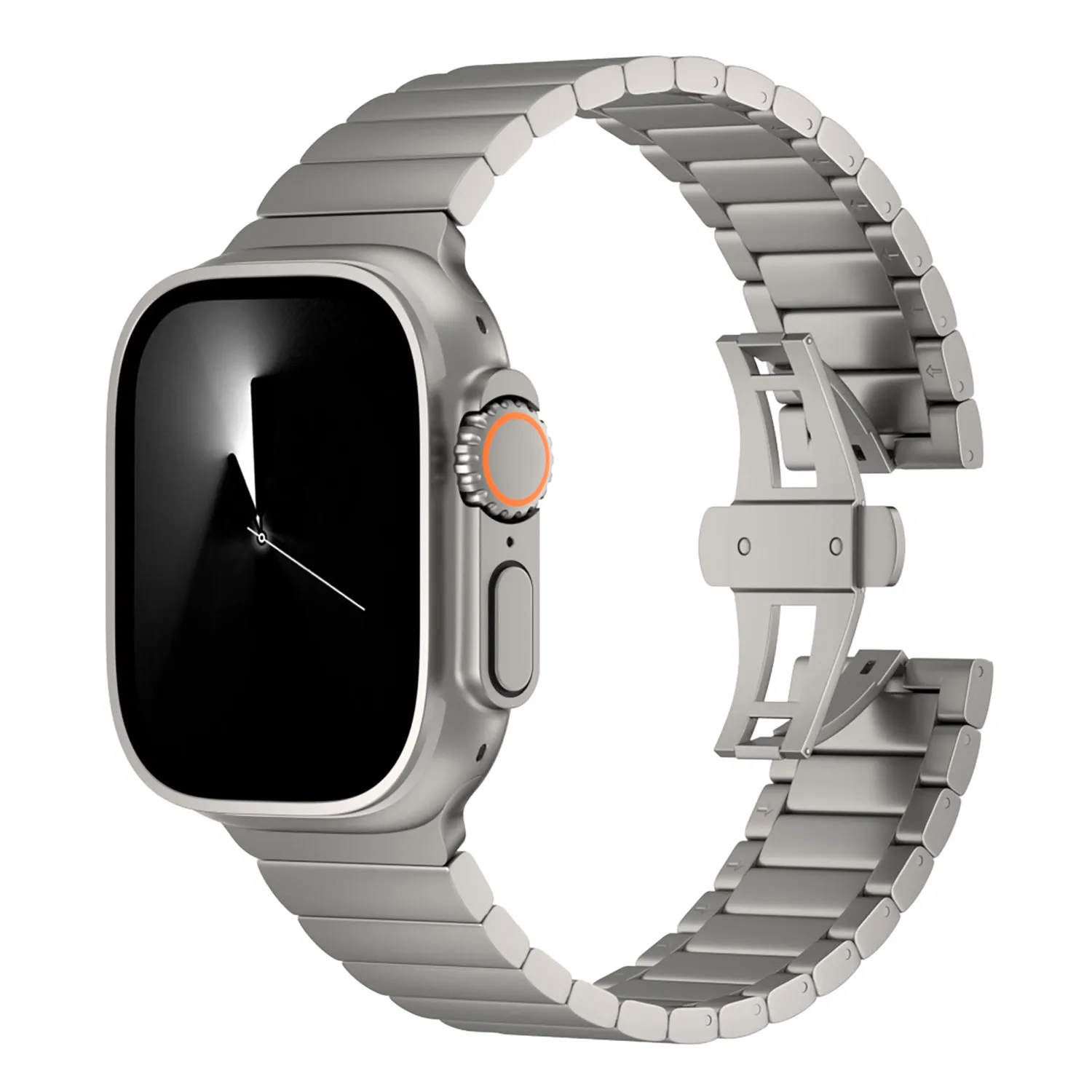 arktisband Phantom Apple Watch Ultra Titanarmband Schwarz