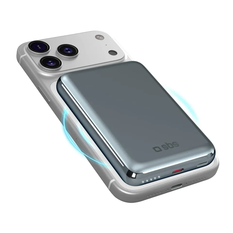 SBS Mag Alu Powerbank 10000mAh Qi2.2 25W magnetisch