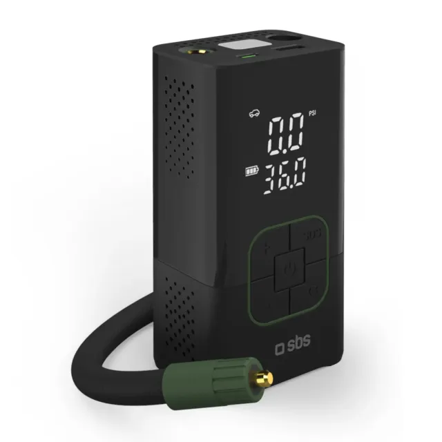 SBS Air Pro 5W Mini-Kompressor Powerbank 3600 mAh LED