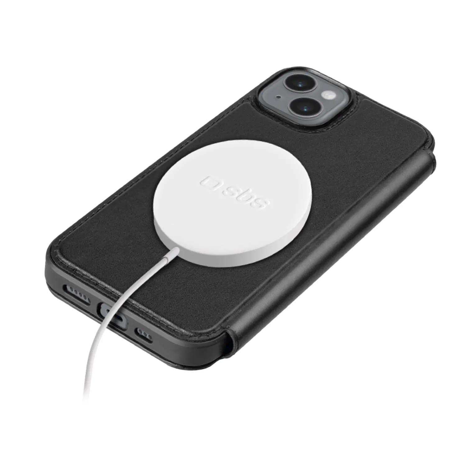 SBS iPhone 15 Plus/14 Plus Bookcase schwarz MagSafe Klapphülle
