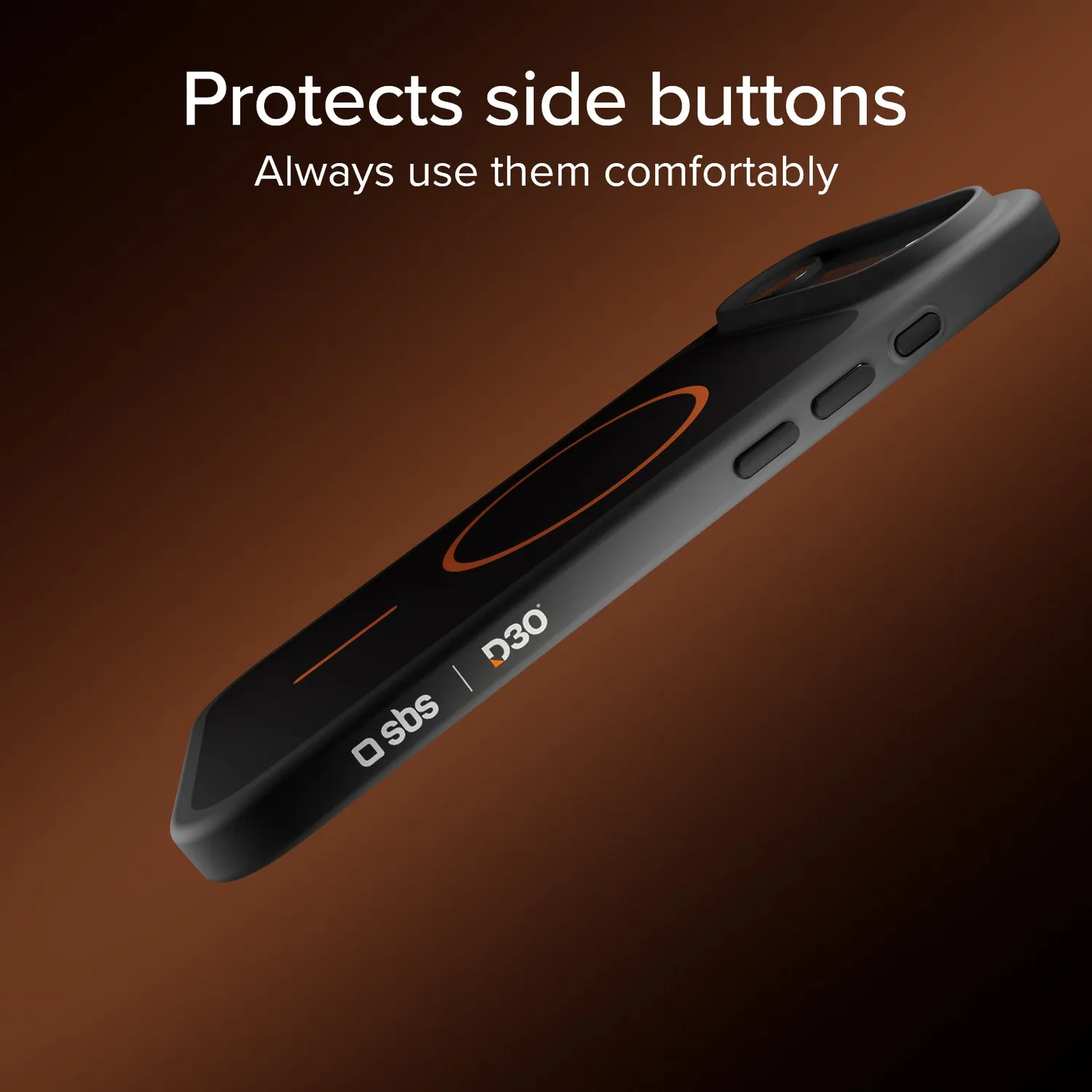 SBS Core iPhone Air Hülle MagSafe orange-schwarz D3O