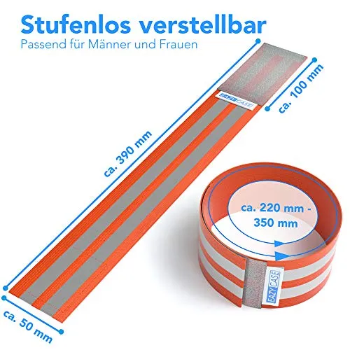 EAZY CASE Reflektorband Neon Orange 4er Set Klett