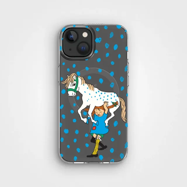 agood company CLRPRTCT iPhone 13/14 Handyhülle Pippi Carrying Horse klar