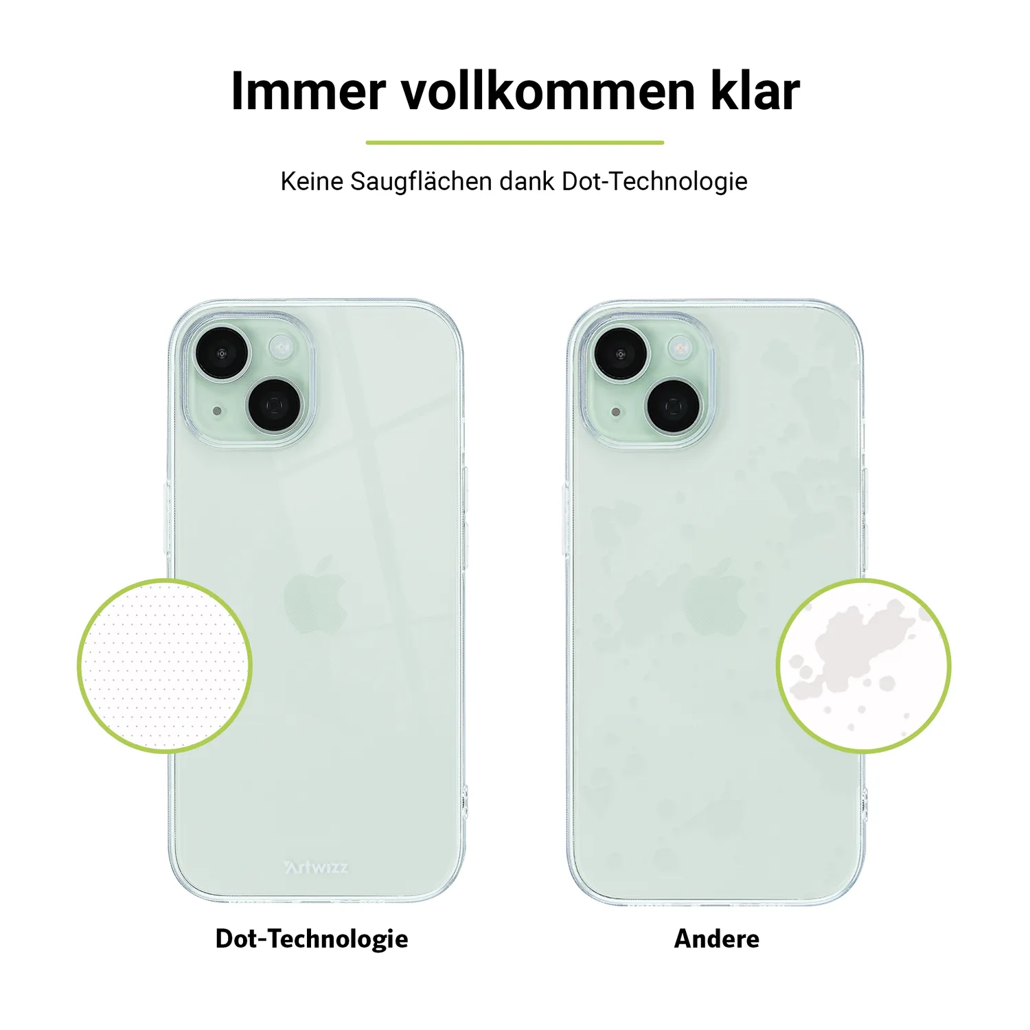 Artwizz NoCase iPhone 16 Hülle transparent ultra-dünn