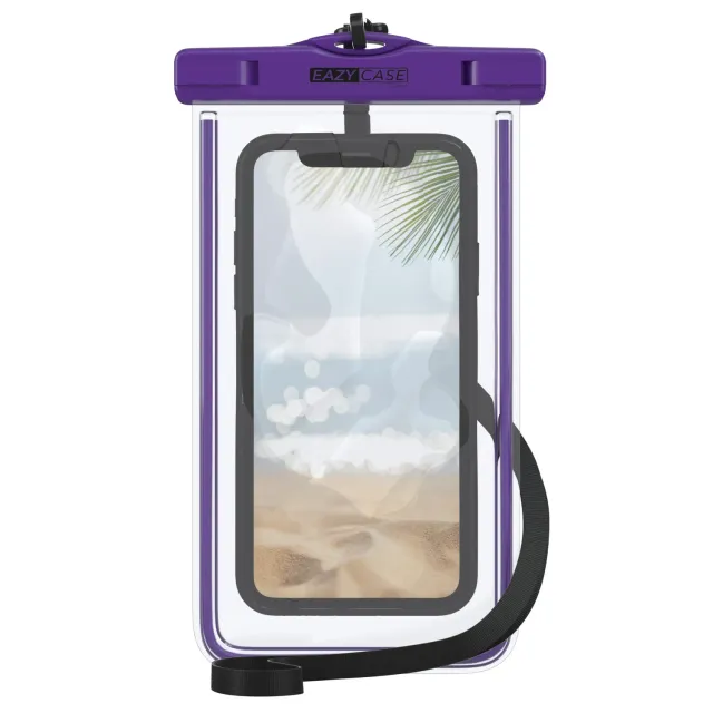 EAZY CASE Handytasche wasserdicht 6,7 Zoll Dunkel Lila IPX8