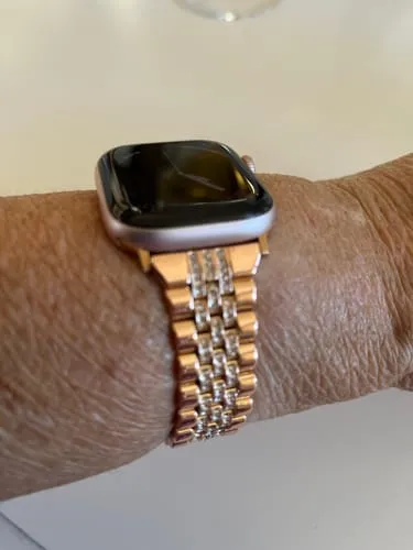 arktisband Diamonds Apple Watch Gliederarmband Silber Strass