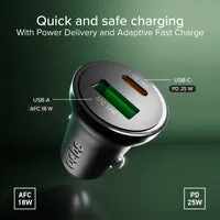 SBS 25W Autoladegerät USB-C PD Dual schwarz