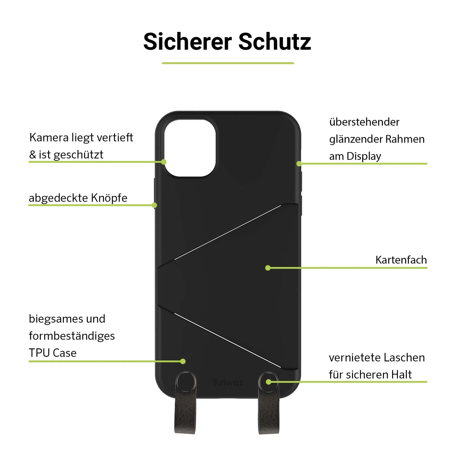 Artwizz HangOn Case iPhone 11 Pro Handykette Kartenfach