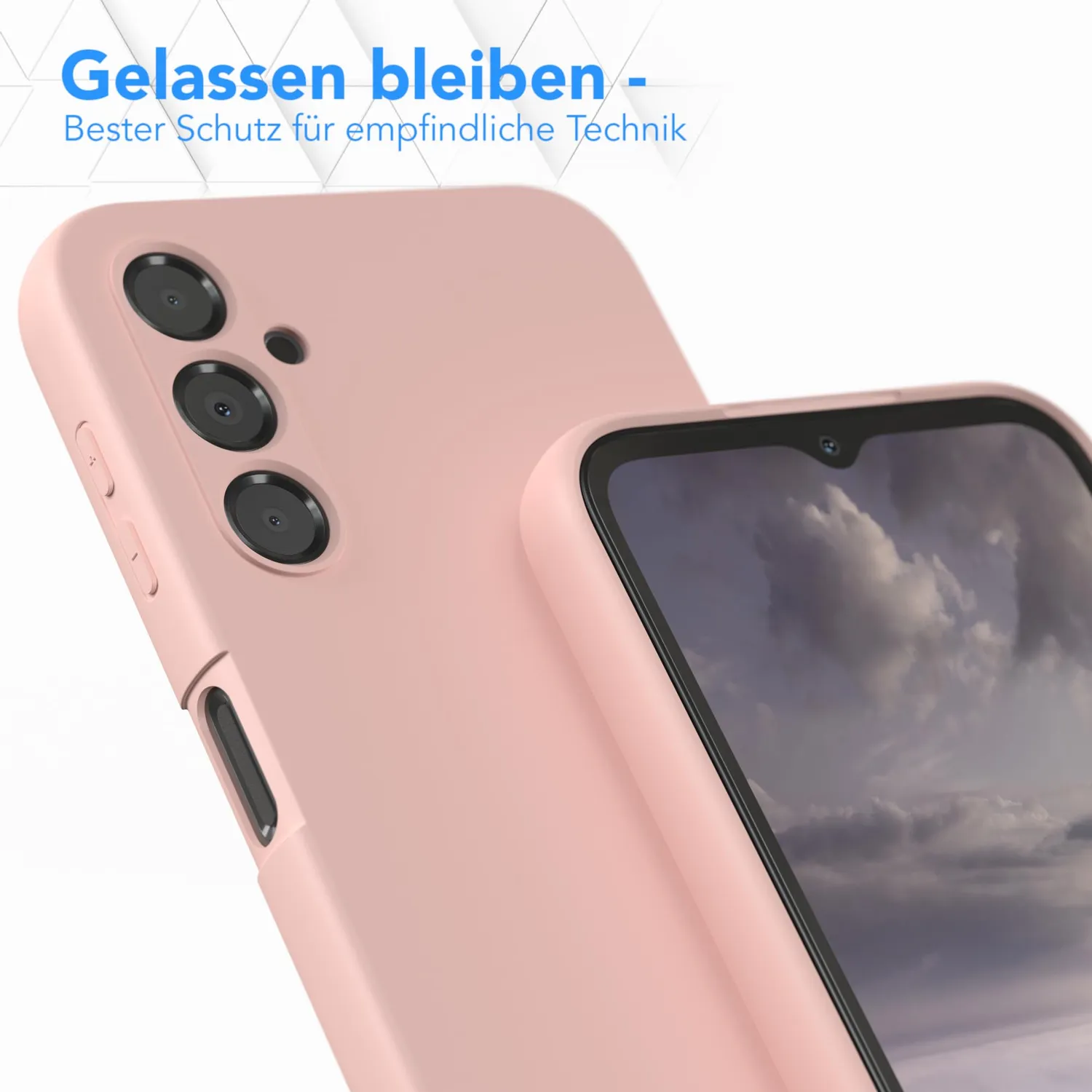 EAZY CASE Galaxy A14 5G Silikonhülle Altrosa matt stoßfest