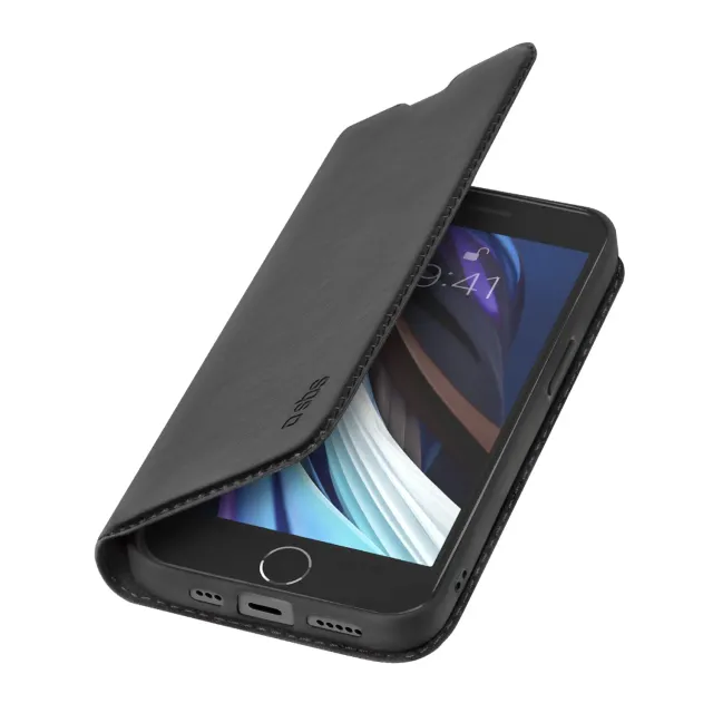 SBS Wallet Smooth Klapphülle iPhone SE/8/7 schwarz