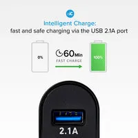 SBS 5.1A Reise-Ladegerät USB-C + USB Schnellladung