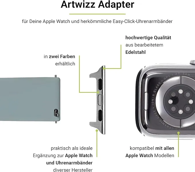 Artwizz Apple Watch Adapter Edelstahl 20mm 22mm