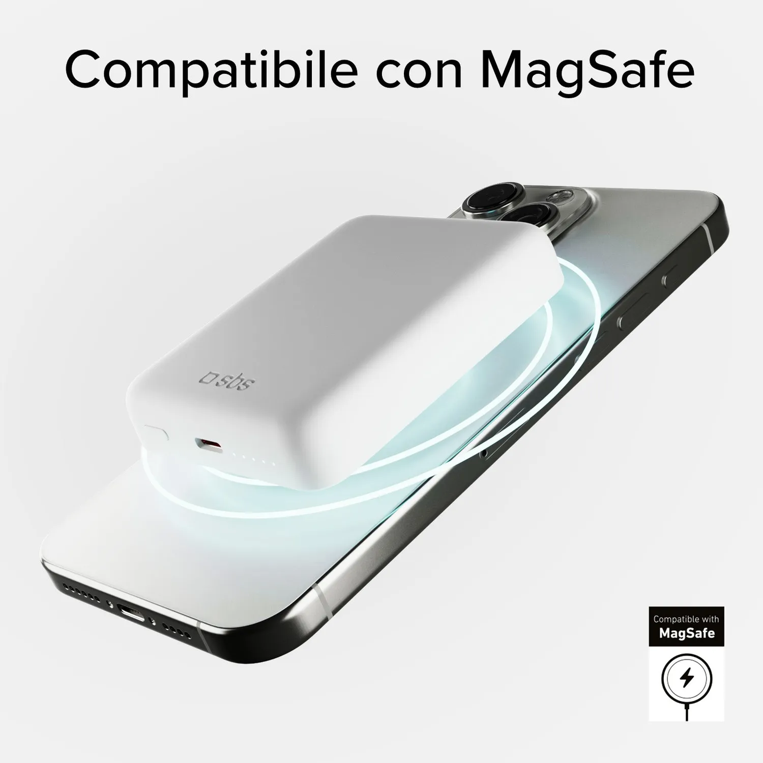SBS Powerbank 5000mAh Wireless MagSafe kompakt