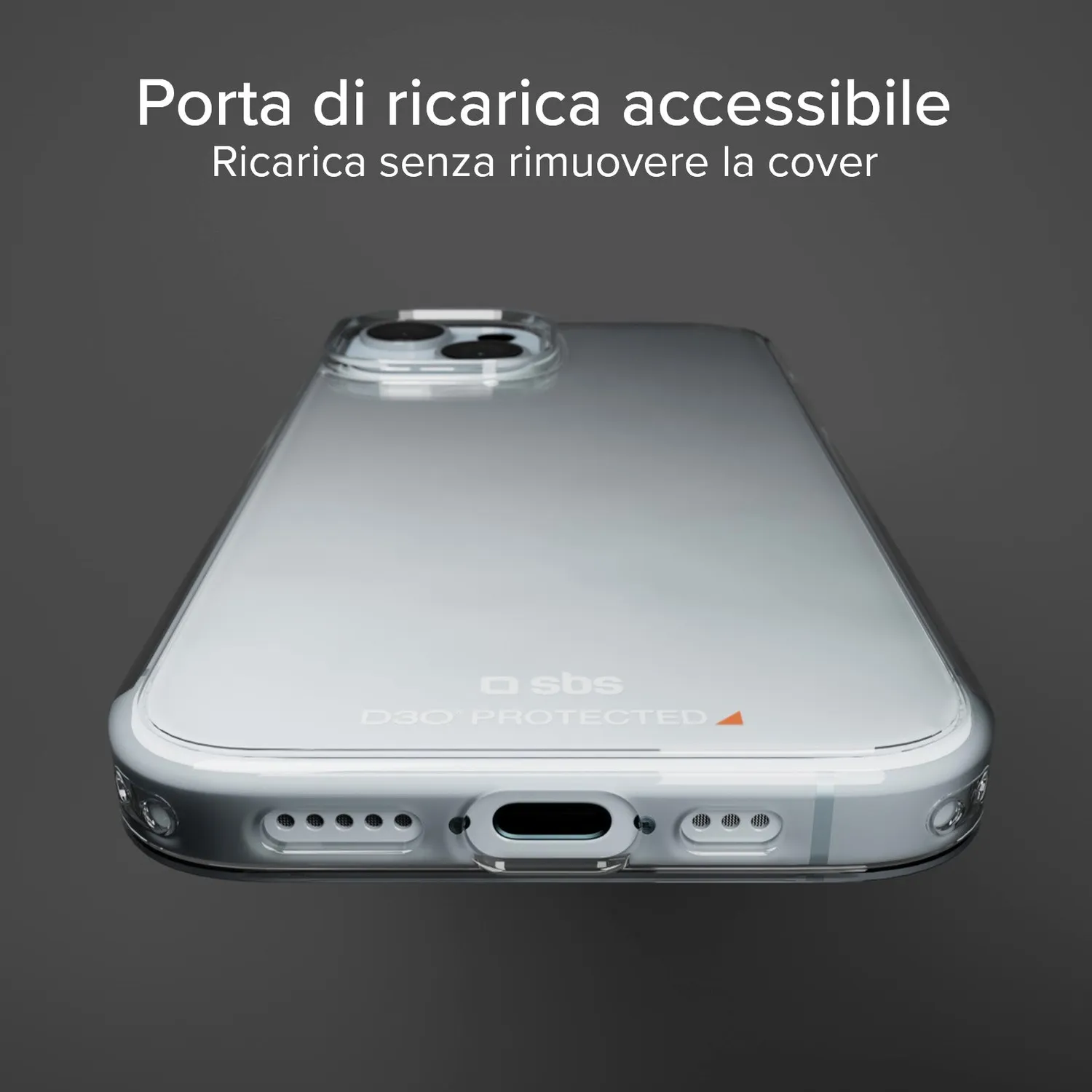 SBS D3O iPhone 15 Pro Hülle Transparent stoßfest