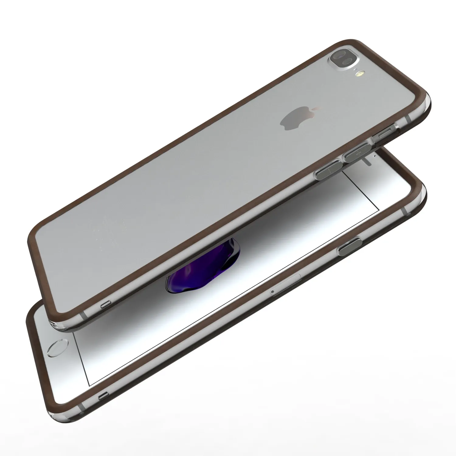 EAZY CASE Bumper für iPhone 7 Plus / 8 Plus Braun