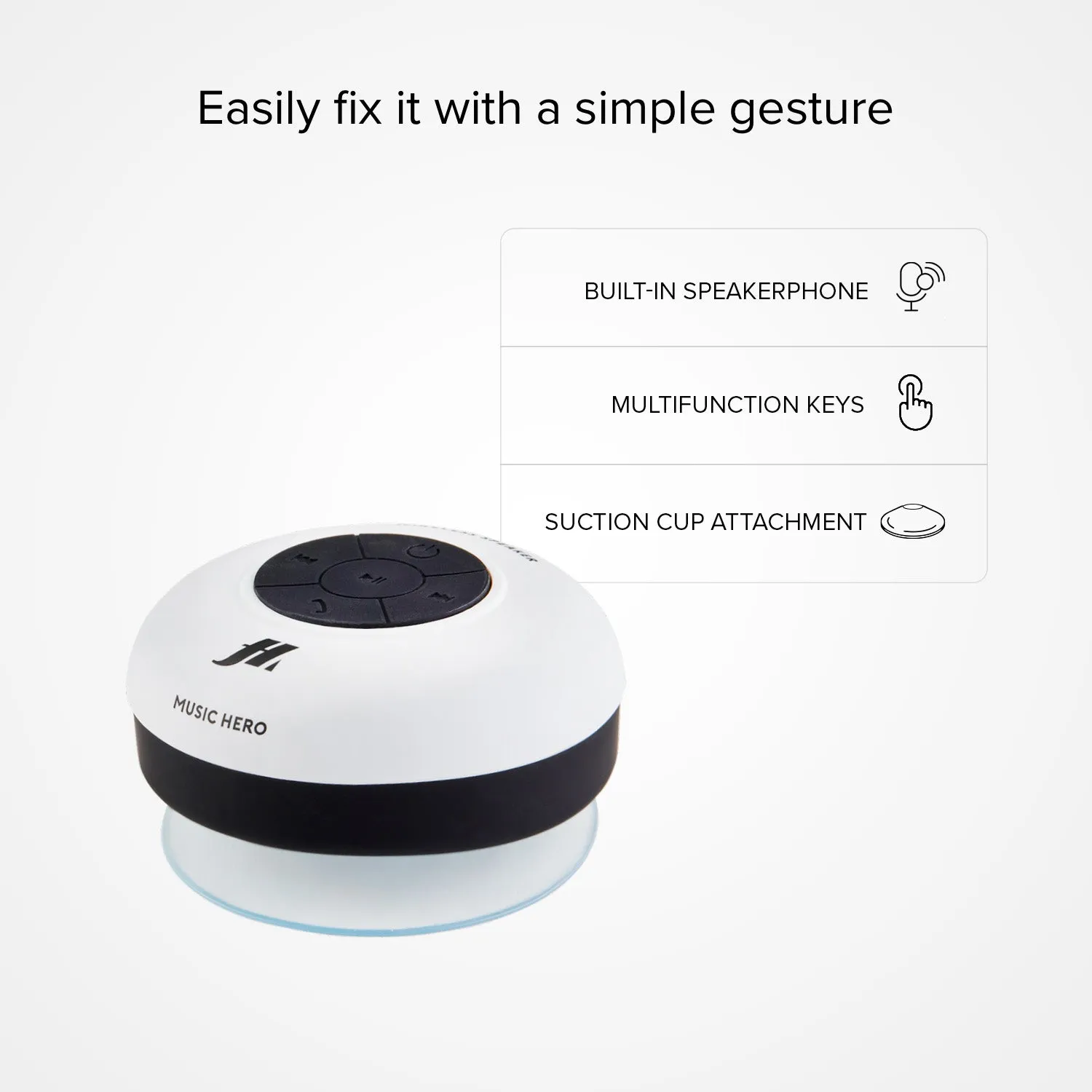SBS Octopump Bluetooth Lautsprecher 3W weiß IPX4