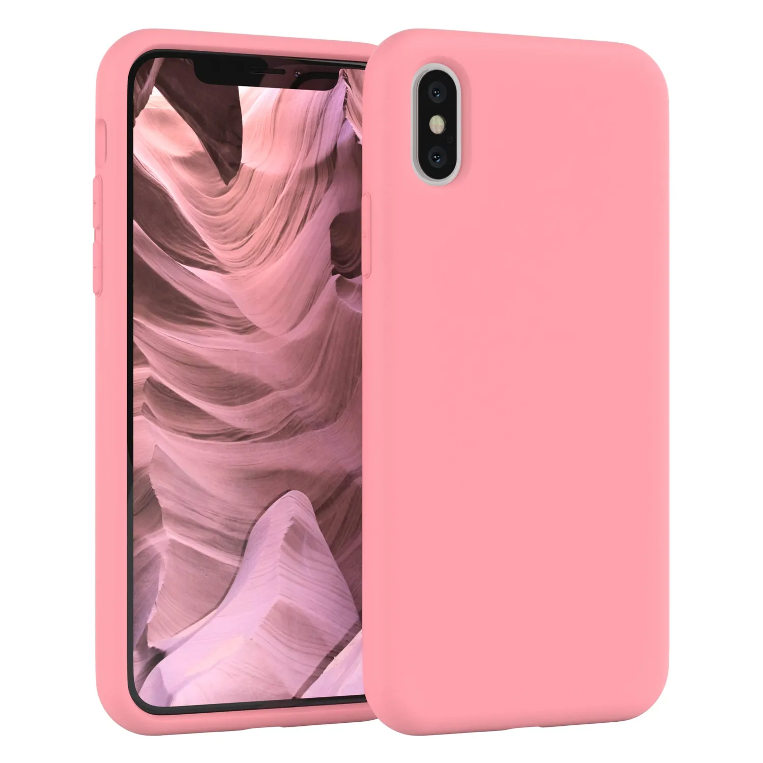 EAZY CASE iPhone XS Max Nano Silikonhülle Koralle dünn