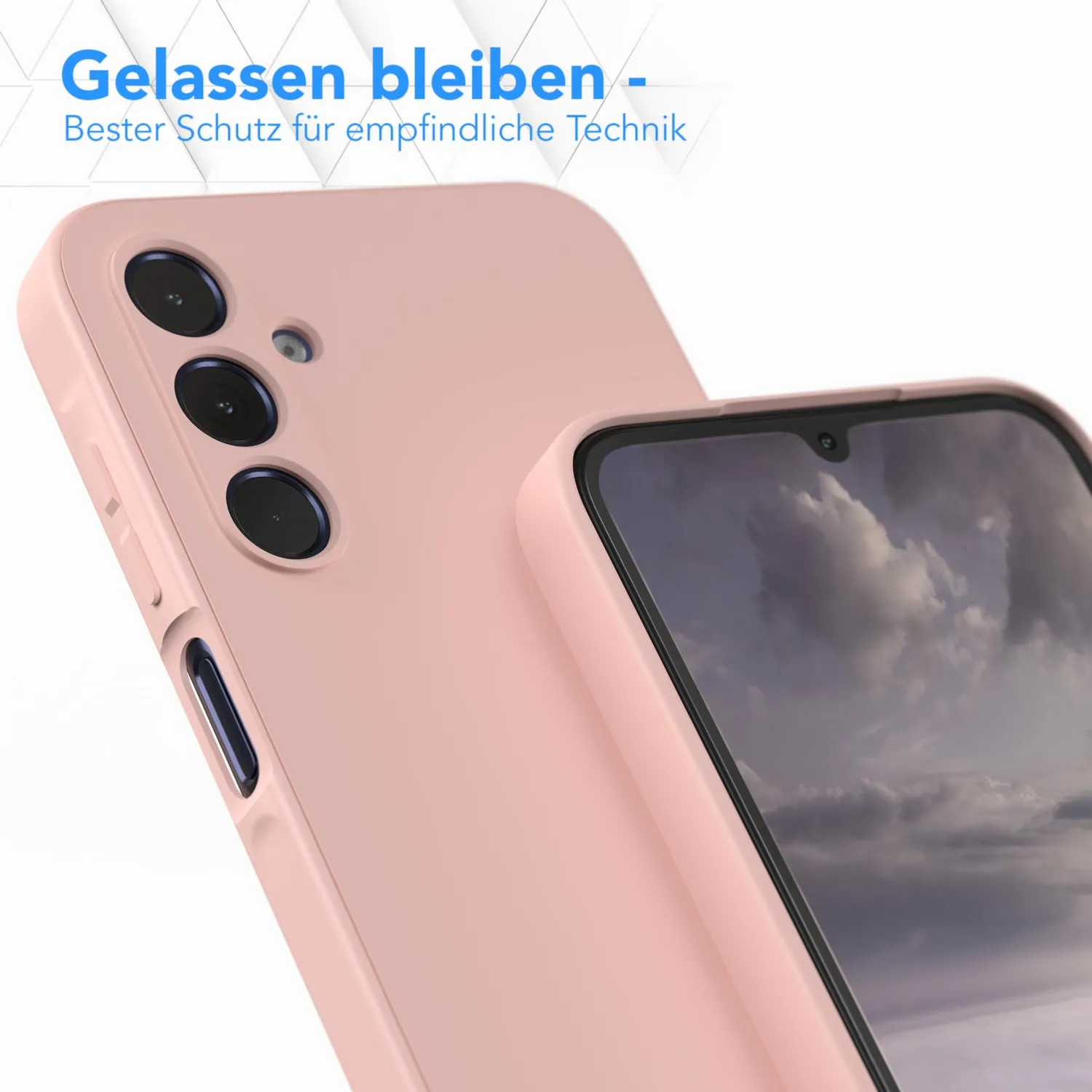EAZY CASE Galaxy A15 Silikonhülle Alt Rosa dünn