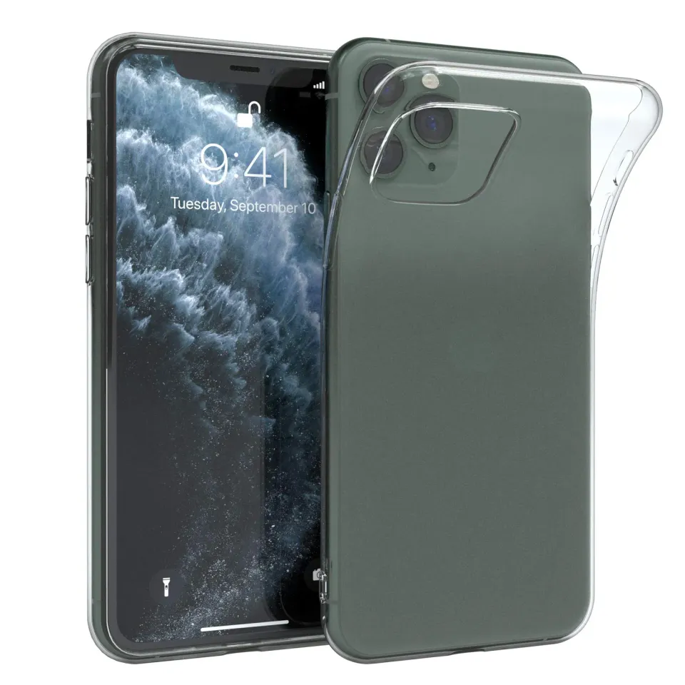 EAZY CASE iPhone 11 Pro Silikonhülle Transparent 0,8 mm dünn