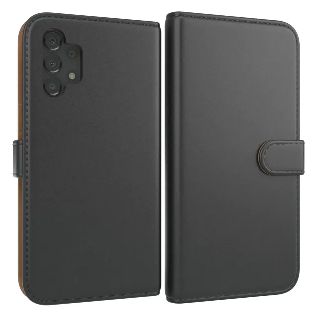 EAZY CASE Galaxy A13 Klapphülle Book Schwarz mit Kartenfach