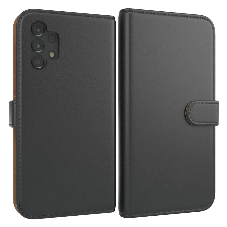 EAZY CASE Galaxy A13 Klapphülle Book Schwarz mit Kartenfach
