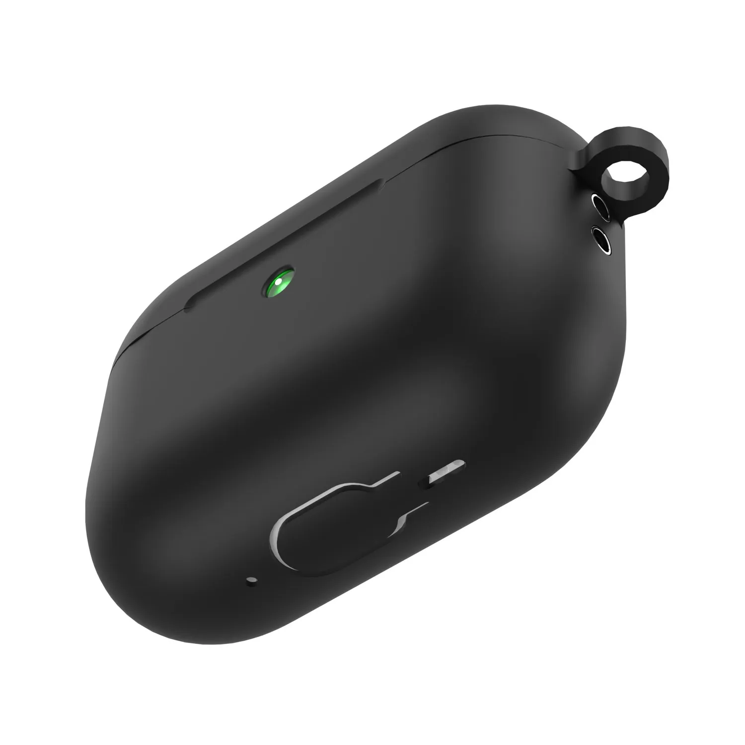 arktis AirPods Pro 3 Silikon Case Schwarz Karabiner
