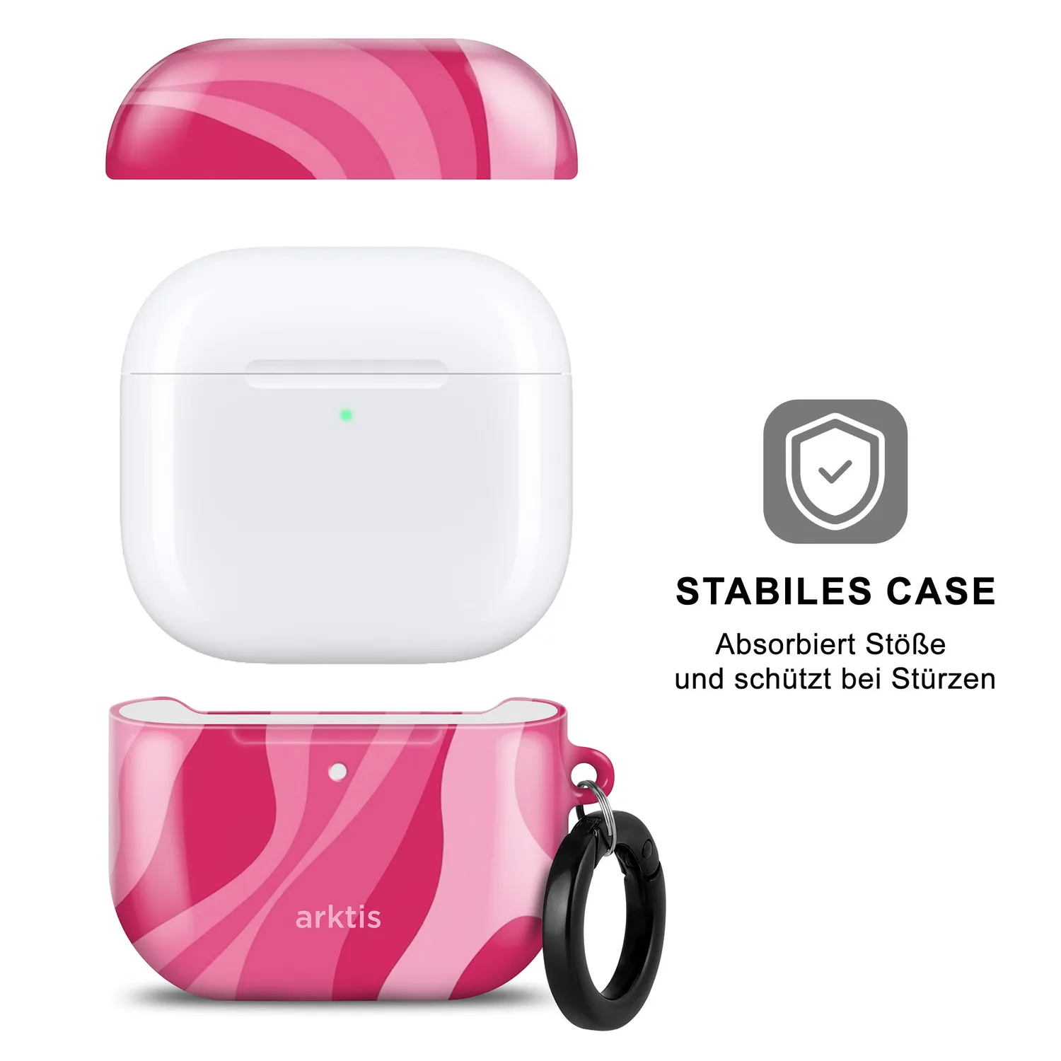 arktis AirPods 5 Hülle Aura Pink Polycarbonat