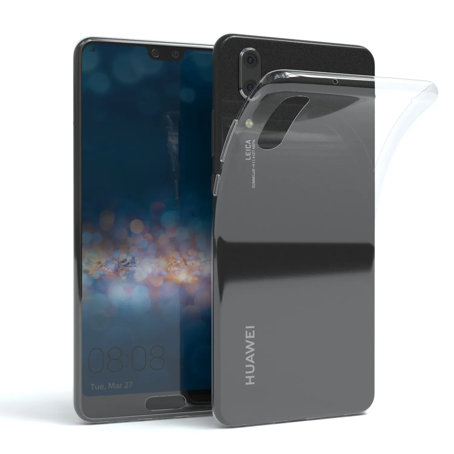 EAZY CASE Huawei P20 Klapphülle Schwarz Book mit Kartenfach