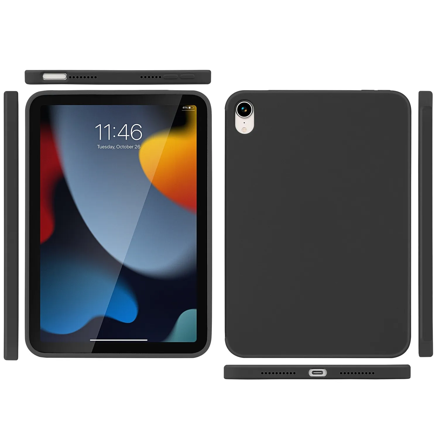 arktis iPad Air 11" (2024/2025/2026) Silikon Hülle Schwarz