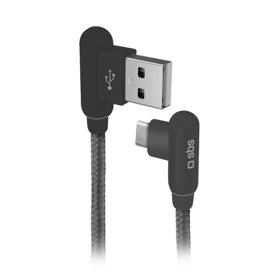 SBS 90° USB-C Kabel 1 m mit Winkelstecker schnell