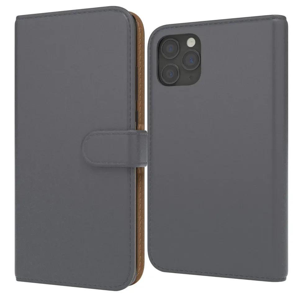 EAZY CASE iPhone 11 Pro Book Handyhülle Anthrazit Klapp
