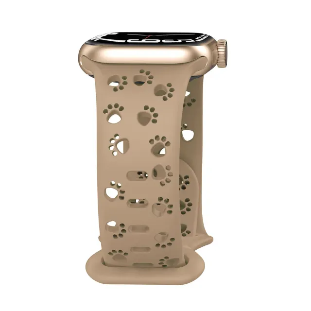 arktisband Paw Apple Watch Armband Khaki Silikon