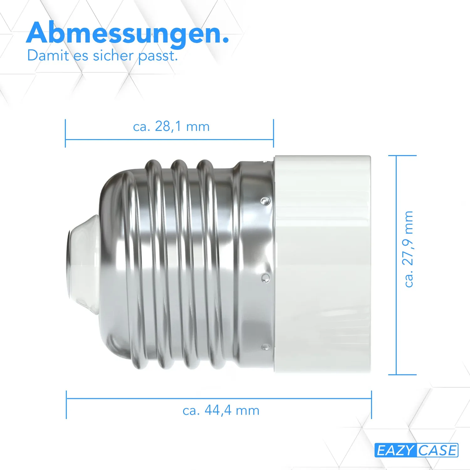 EAZY CASE E27 auf E14 Lampensockel Adapter Weiß 4er Set