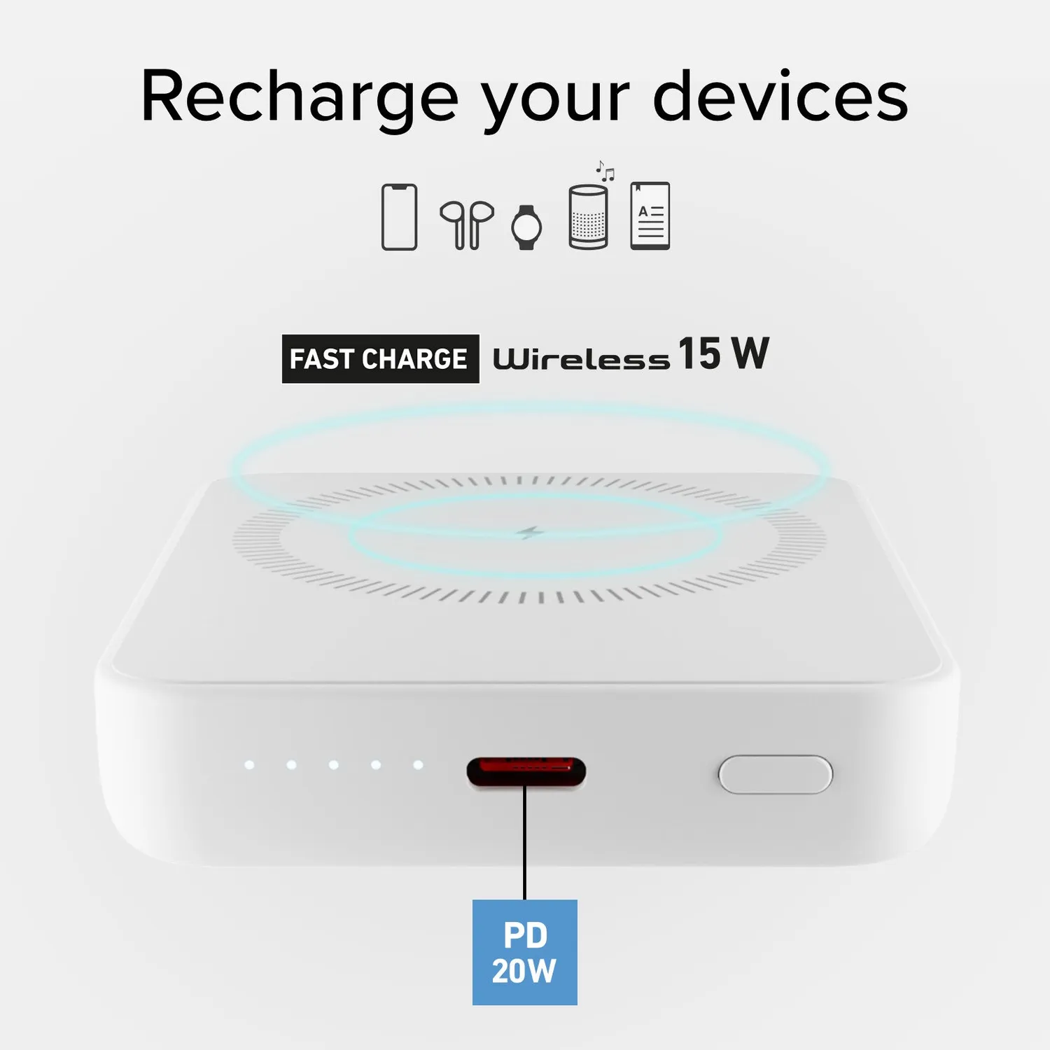 SBS Powerbank 5000mAh Wireless MagSafe kompakt