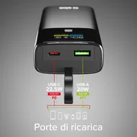 SBS Powerbank 10000 mAh 20W PD LCD mit Kabel